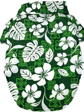 Doggie Design Dog Hawaiian Camp Shirt - Tropical Green
